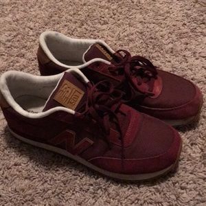 Maroon new balance shoes